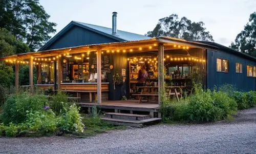 outside view of a very welcoming farm shop